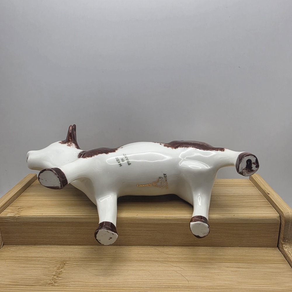 Vintage French Cow Creamer from LAMALLE New York Glazed Farmhouse Country Dairy - Picture 4 of 8